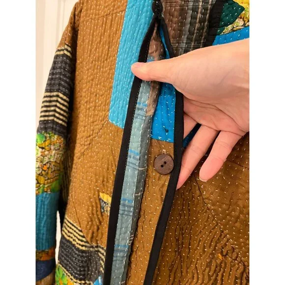 Namai Studio Handmade Original Long Quilt Jacket Coat - Picture 4 of 10